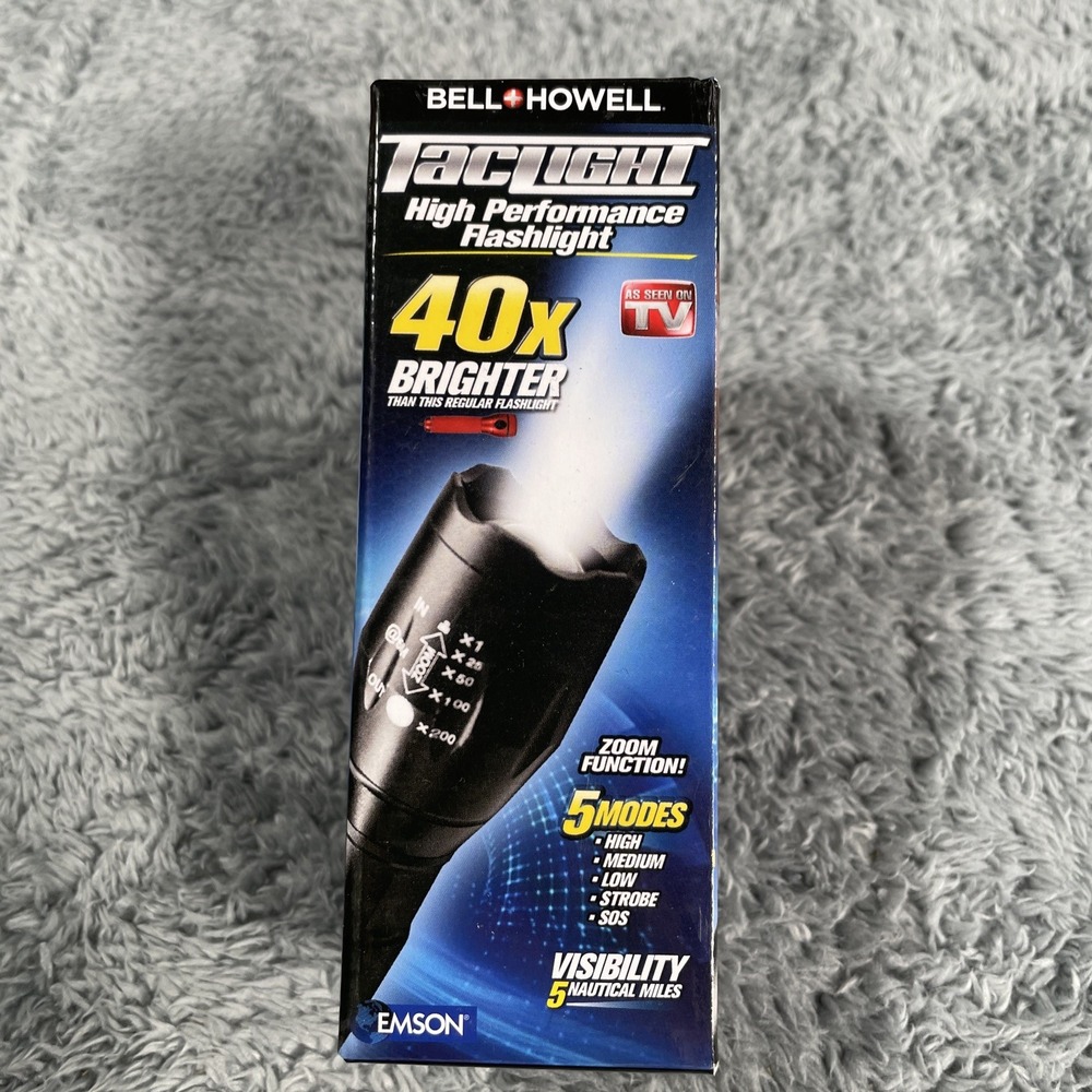 NEW SEALED Bell and Howell Taclight High-Powered Flashlight 1176FEGWTS
